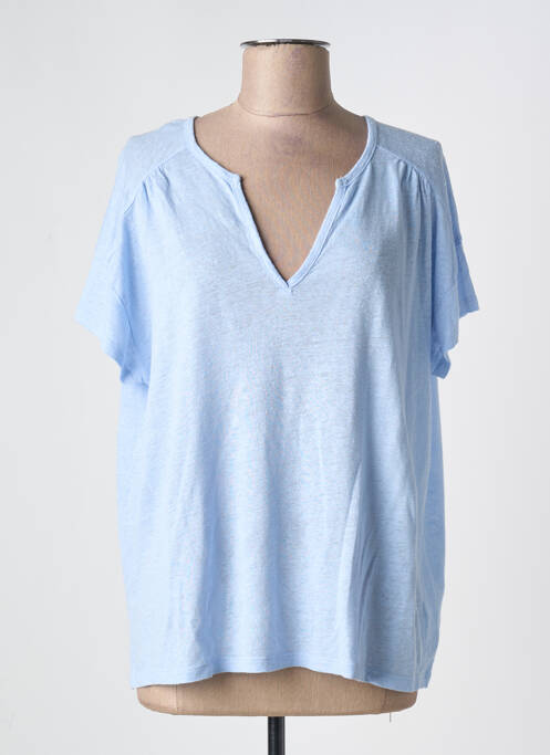 T-shirt coupe droite manches courtes bleu HARTFORD femme