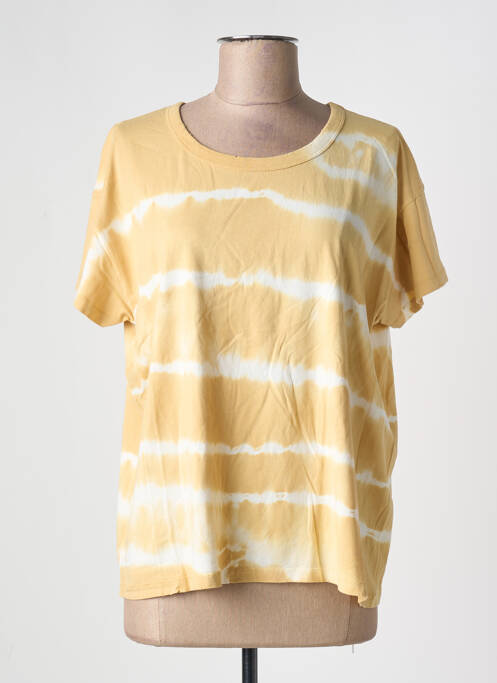 T-shirt coupe droite manches courtes beige ACQUAVERDE femme