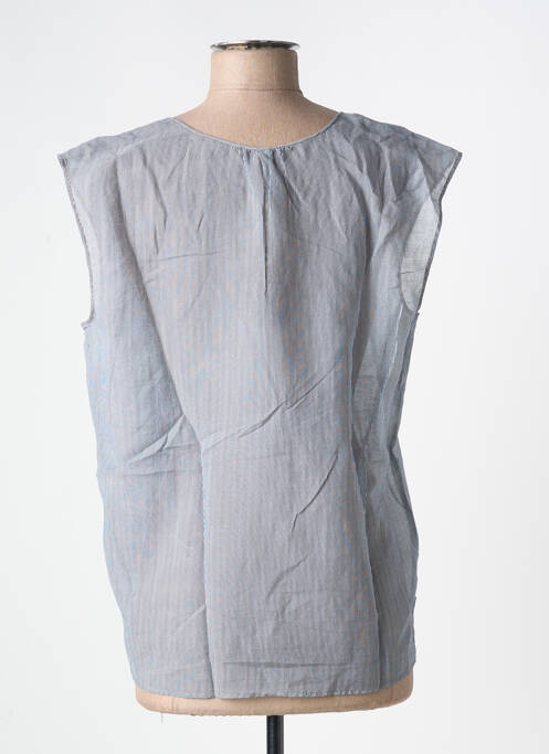 Blouse légère et transparente manches courtes gris BELLEROSE femme
