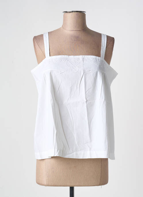 Top col carré fines bretelles beige SOEUR femme