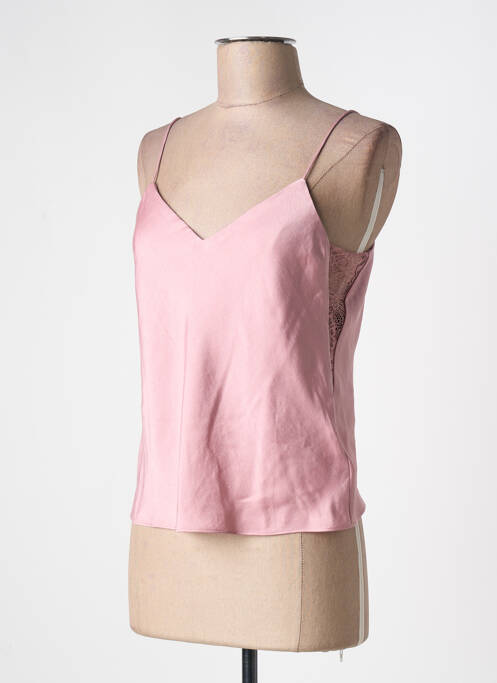 Top coupe cintrée fines bretelles rose BA&SH femme