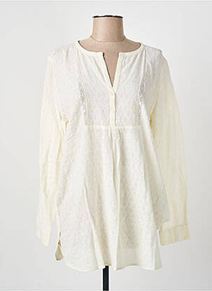 Tunique manches longues tissage crêpe beige HARTFORD femme