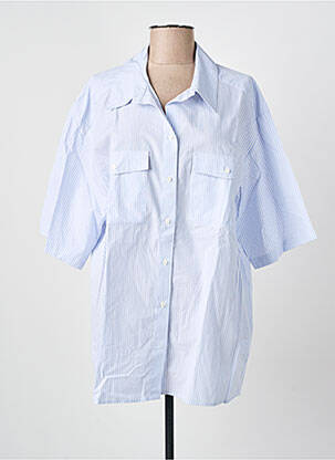 Chemisier manches courtes manches courtes bleu BRIGITTE HERSKIND femme