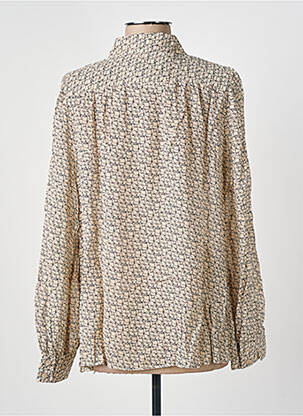 Chemisier tissage crêpe manches longues beige SECOND FEMALE femme