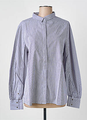 Chemisier coupe cintrée manches longues bleu BELLA JONES femme