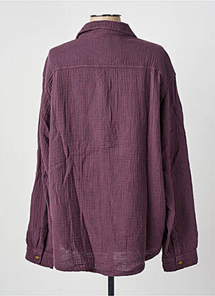 Chemisier tissage crêpe manches longues violet HOD femme