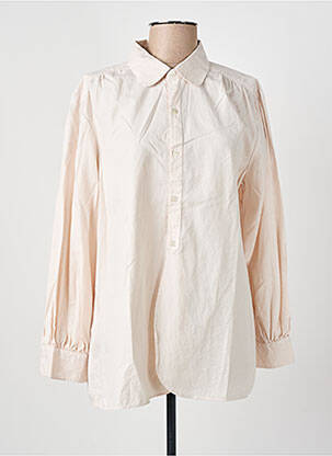 Chemisier coupe droite manches longues beige BELLEROSE femme