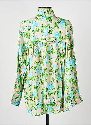 Chemisier imprimé fleurs manches longues vert BELLEROSE femme