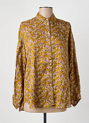 Chemisier imprimé fleurs manches longues vert HOD femme
