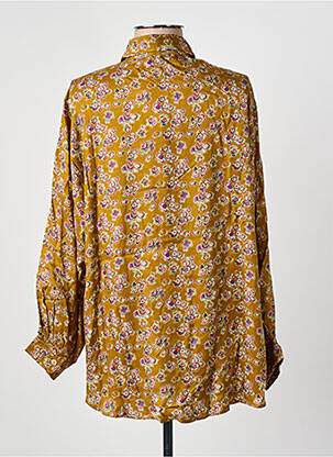 Chemisier imprimé fleurs manches longues vert HOD femme
