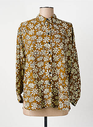 Chemisier imprimé fleurs manches longues vert HOD femme