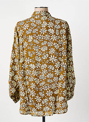 Chemisier imprimé fleurs manches longues vert HOD femme