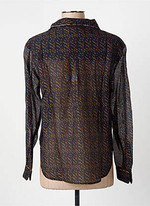Chemisier tissage crêpe manches longues noir CHLOÉ STORA femme