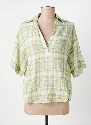 Blouse manches courtes manches courtes vert DIEGA femme