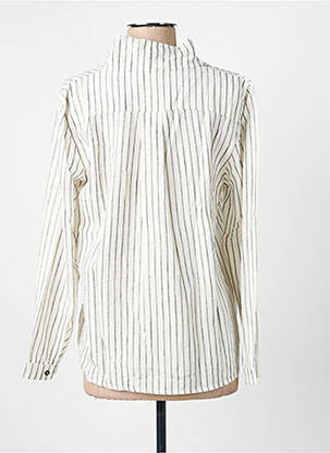 Blouse poignets boutonnés avec fente manches longues beige BELLEROSE femme