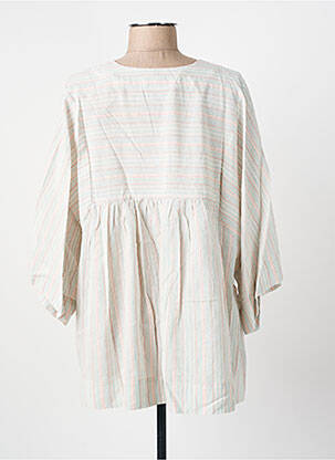 Tunique manches longues tissage crêpe beige BELLEROSE femme