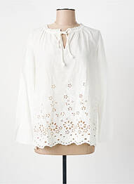 Blouse légère et transparente manches longues blanc HARTFORD femme