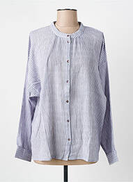 Chemisier tissage crêpe manches longues violet HOD femme