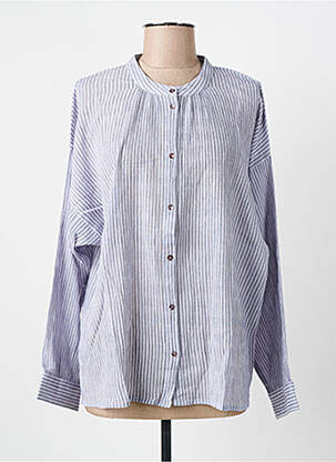 Chemisier tissage crêpe manches longues violet HOD femme