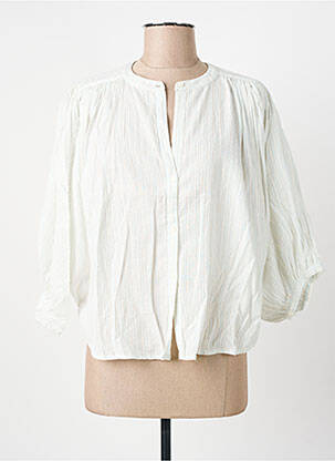 Chemisier tissage crêpe manches 3/4 beige BELLEROSE femme