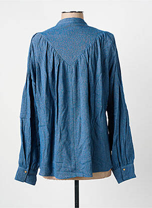 Chemisier manches longues manches longues bleu DIEGA femme