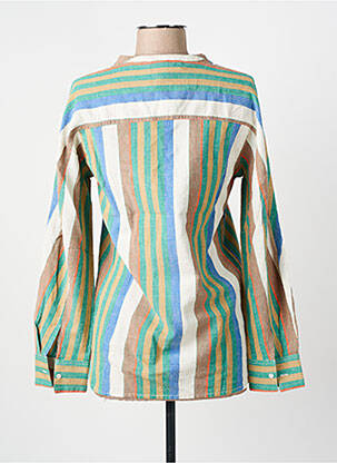 Blouse poignets boutonnés avec fente manches longues vert V.DE.VINSTER femme