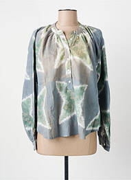 Blouse poignets boutonnés avec fente manches longues gris V.DE.VINSTER femme
