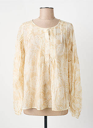 Blouse légère et transparente manches longues beige MY SUNDAY MORNING femme