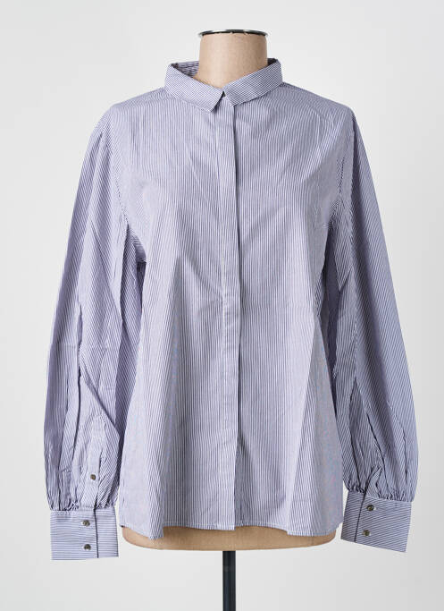 Chemisier coupe cintrée manches longues bleu BELLA JONES femme