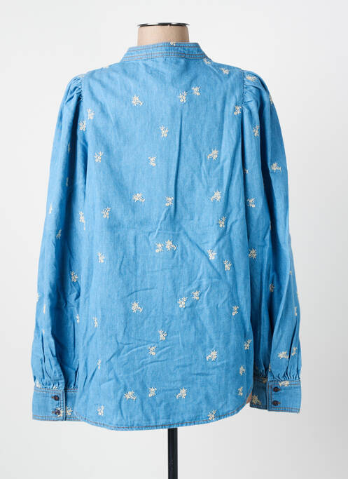 Tunique manches longues bleu SECOND FEMALE pour femme