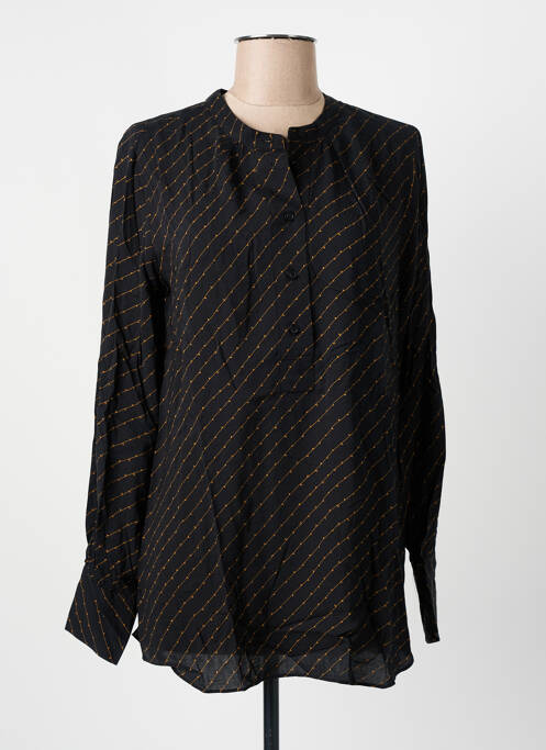 Tunique manches longues noir SECOND FEMALE pour femme