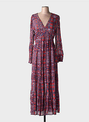 Robe longue manches longues manches longues bleu BA&SH femme