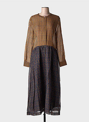 Robe longue manches longues manches longues marron CHLOÉ STORA femme