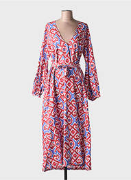 Robe longue manches longues manches longues bleu V.DE.VINSTER femme