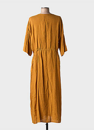 Robe longue manches courtes manches courtes jaune HARTFORD femme