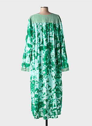 Robe longue manches longues manches longues vert V.DE.VINSTER femme