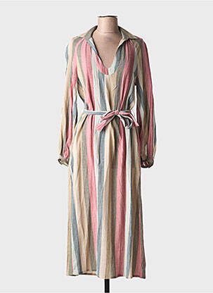Robe longue manches longues manches longues beige DIEGA femme