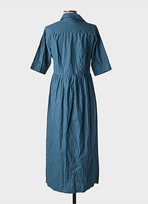 Robe mi-longue manches courtes manches courtes bleu MARLO femme