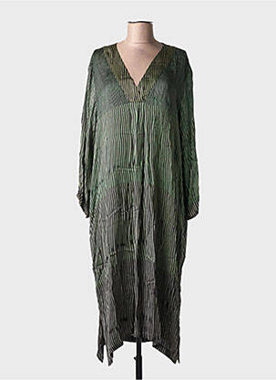 Robe mi-longue manches longues manches longues vert NOUS ANTWERP femme