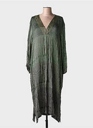 Robe mi-longue manches longues manches longues vert NOUS ANTWERP femme