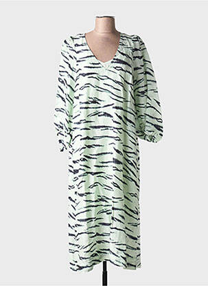 Robe mi-longue manches longues manches longues vert SECOND FEMALE femme