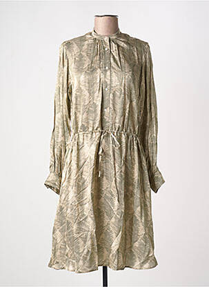Robe mi-longue manches longues manches longues beige HARTFORD femme