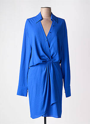 Robe mi-longue manches longues manches longues bleu ESSENTIEL ANTWERP femme