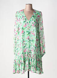 Robe mi-longue imprimé fleurs manches longues vert ESSENTIEL ANTWERP femme