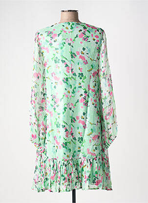 Robe mi-longue imprimé fleurs manches longues vert ESSENTIEL ANTWERP femme