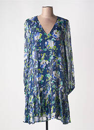 Robe mi-longue imprimé fleurs manches longues bleu ESSENTIEL ANTWERP femme