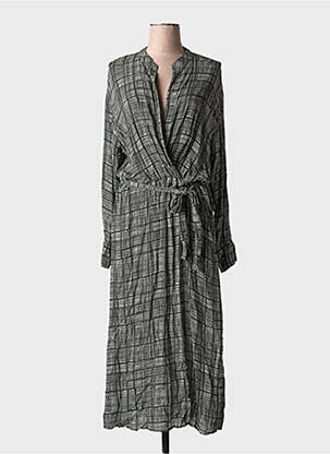 Robe longue manches longues manches longues noir DIEGA femme