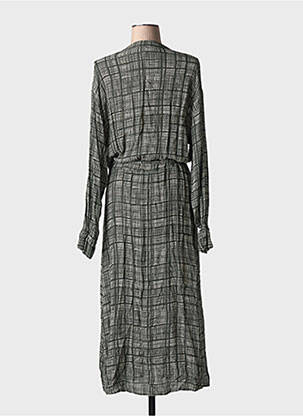 Robe longue manches longues manches longues noir DIEGA femme
