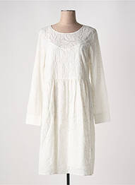Robe mi-longue manches longues manches longues blanc CHLOÉ STORA femme