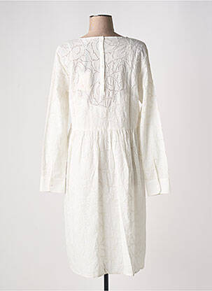 Robe mi-longue manches longues manches longues blanc CHLOÉ STORA femme